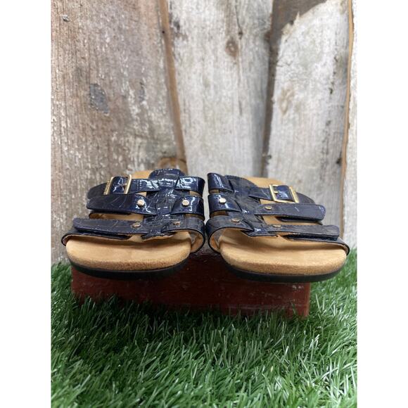 Vionic Triple Strap Wedge Blue Sandals Women's 7 - Picture 7 of 8